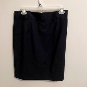 J Crew Navy Pin Strip Pencil Skirt